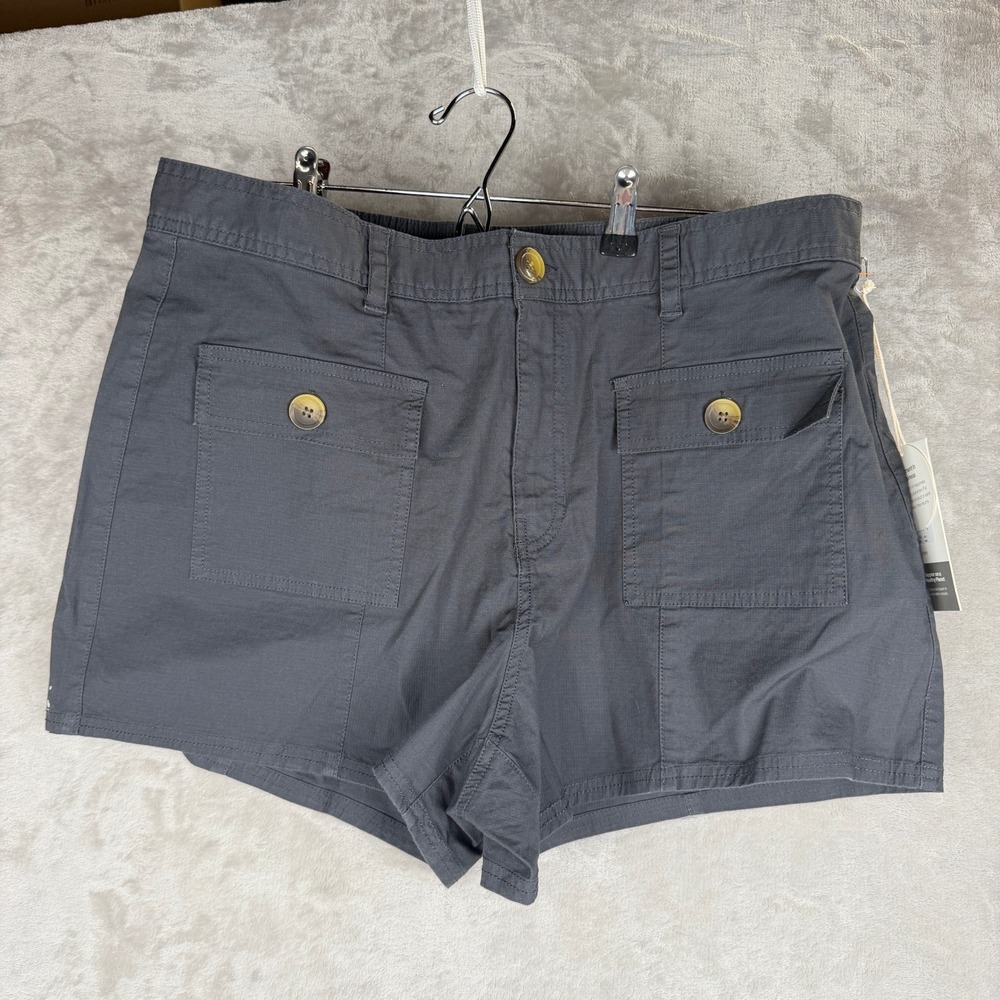 Vuori Vintage Ripstop Utility Shorts Charcoal Gray XXL VW3039 Womens NEW
